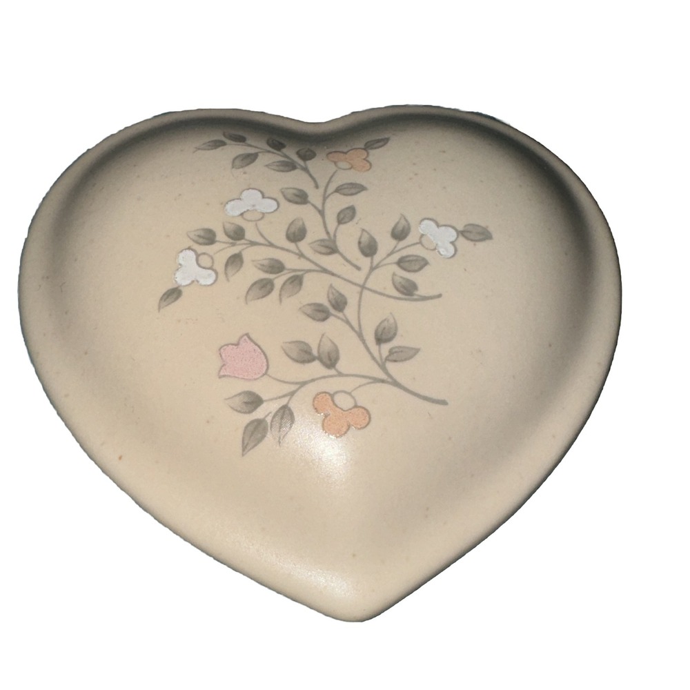 PFALTZGRAFF Heart Shape Trinket Box Ivory Cream Floral‎ Cassic Design